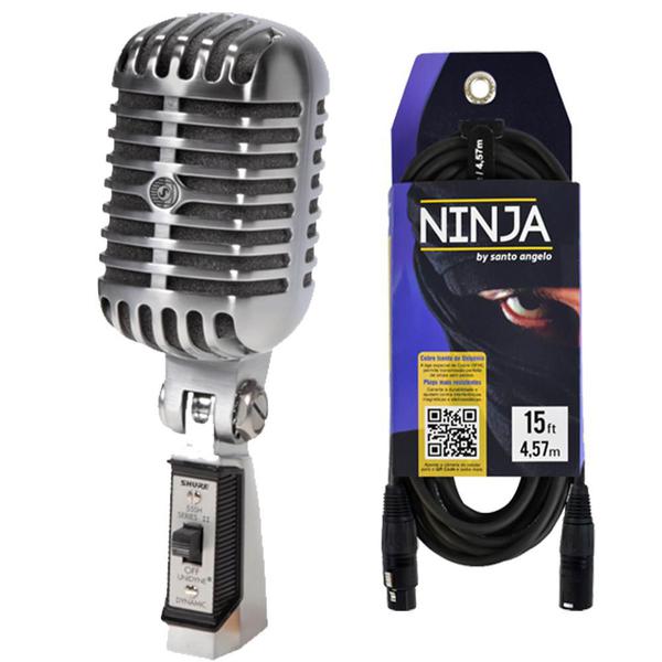 Microfone Dinâmico Shure 55SH Series II Clássico + Cabo
