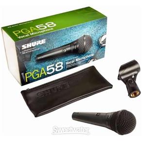 Microfone Dinâmico Shure C/ Cabo PGA58-XLR - AC0968