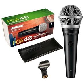 Microfone Dinâmico Shure PGA48-LC com Fio Cardióide