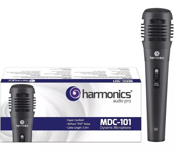 Microfone dinâmico Supercadiòide cado 3m mdc101 preto - harmonics
