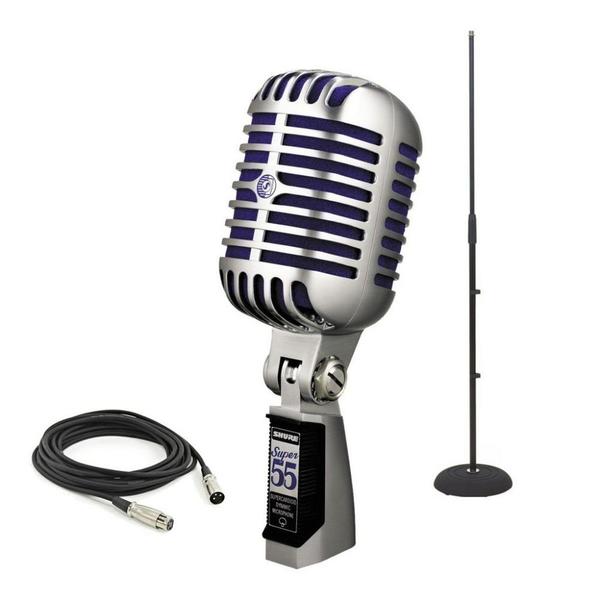 Microfone Dinâmico Supercardióide Shure Super 55 para Palco