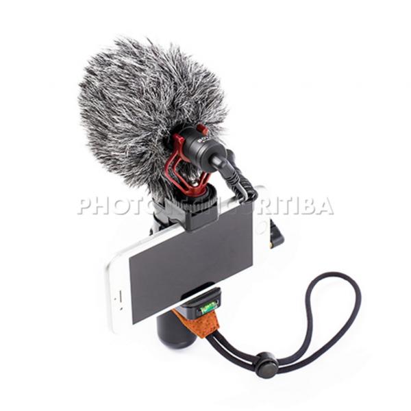 Microfone Direcional Boya By-mm1 para Celulares e Câmera