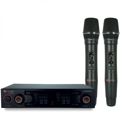 Microfone Duplo Sem Fio Digital Kadosh K502m