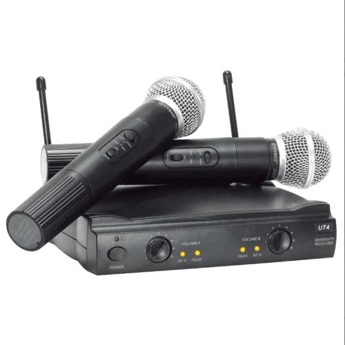 Microfone Duplo Sem Fio Profissional Uhf Igreja Karaoke