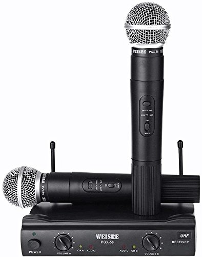 Microfone Duplo Sem Fio Wireless PGX-58 Weisre