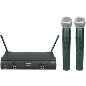 Microfone Duplo UHF Sem Fio Tag Sound Estojo TM-559B Nagano
