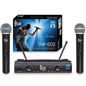 Microfone Dylan DW-602 Sem Fio UHF Duplo