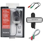 Microfone Ecm-cs3 Sony Lacrado C/ Adaptador Pra Celular