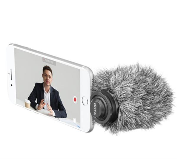 Microfone Estéreo Condensador para IPhone, IPad Lightning - Boya