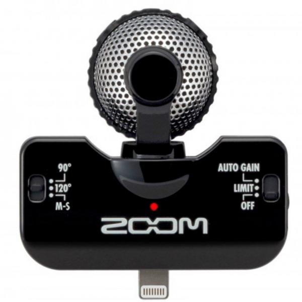 Microfone Estéreo para IPhone, IPad e IPad Touch Zoom IQ5 ( Preto )