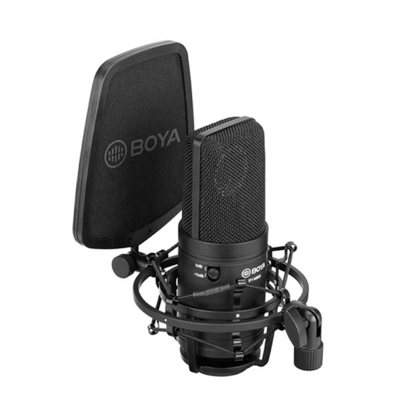 Microfone Estúdio Condensador BOYA BY-M800 de Grande Diafragma