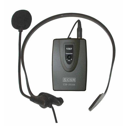 Microfone Headset Sem Fio VHF Profissional CSR 2010A