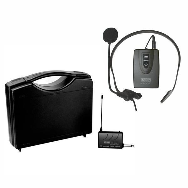 Microfone Headset Sem Fio VHF Profissional CSR 2010A