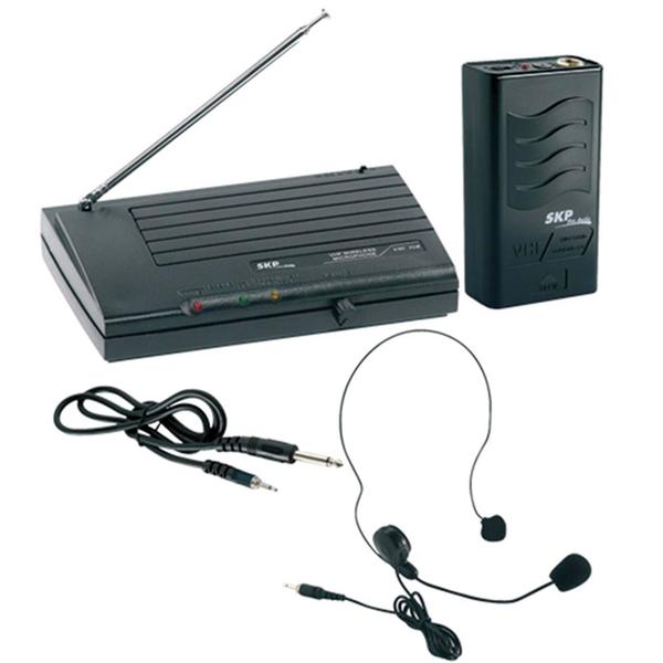 Microfone Headset Sem Fio VHF855 Alcance de 50M - SKP - SKP