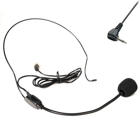 Microfone Headset Slim S3 Auriculado P2 em L Preto