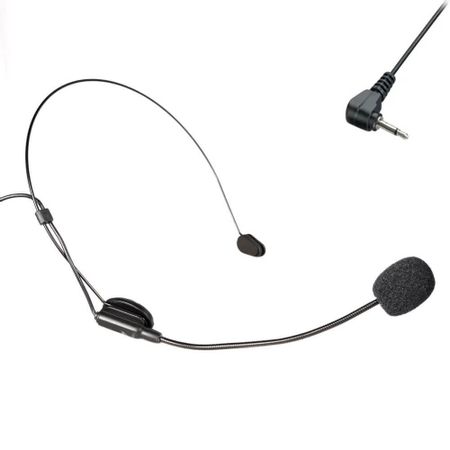 Microfone Headset Slim S2 Auriculado P2 em L Preto