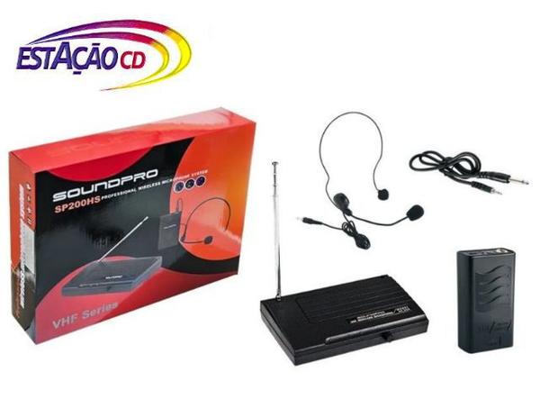 Microfone Headset Wireless Soundpro SP200HS (s/ fio)