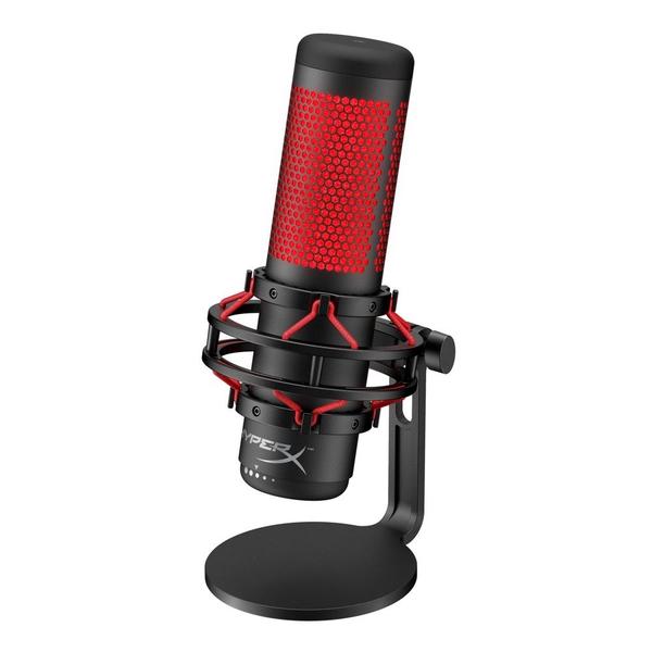 Microfone HyperX QuadCast Antivibração LED Red HX-MICQC-BK