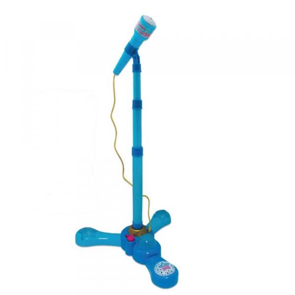 Microfone Infantil Azul com Pedestal Fênix - Fenix