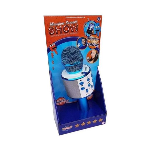 Microfone Infantil Bluetooth Show Azul Toyng