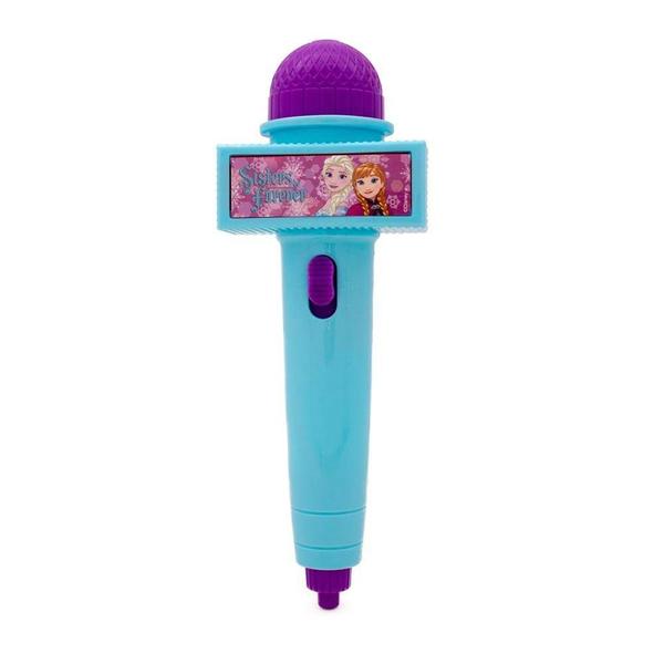 Microfone Infantil com Eco e Luzes - Azul - Frozen - Disney - Toyng