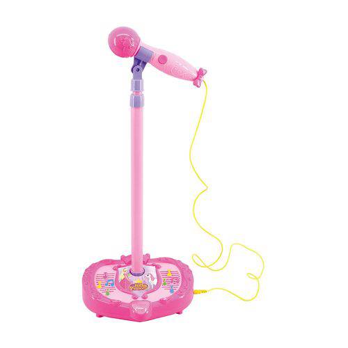 Microfone Infantil Feminino Musical Karaoke Brinquedo Criança Som (DMT3836)