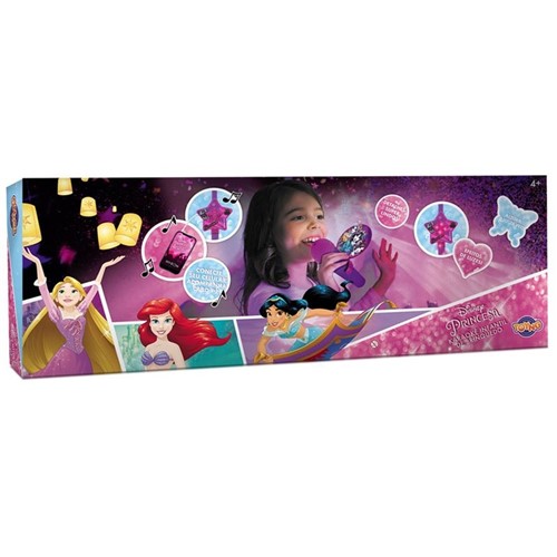 Microfone Infantil Karaokê com Base Princesas Disney Toyg