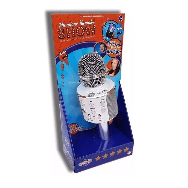 Microfone Infantil Karaoke Show Bluetooth Prata - Toyng