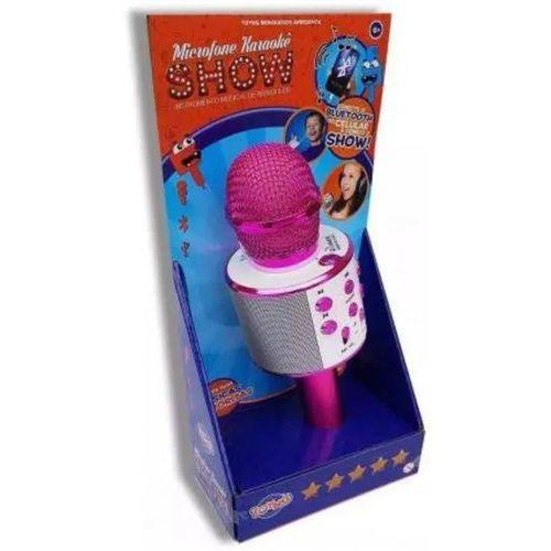 Microfone Infantil Karaokê Show com Bluetooth Rosa Toyng - 36739