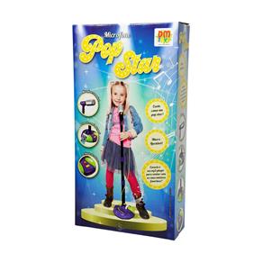 Microfone Infantil Pop Star Karaokê Amplificador Pedestal