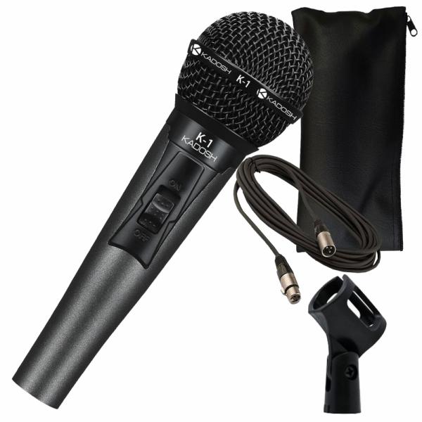 Microfone Kadosh K-1 de Mão + Cabo XLR X XLR 5 Metros