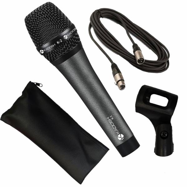 Microfone Kadosh K-2 de Mão + Cabo 5 Mts e Cachimbo