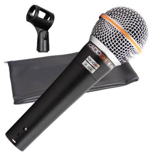 Microfone Kadosh K58A Dinâmico Profissional para Vocal com Bag e Cachimbo
