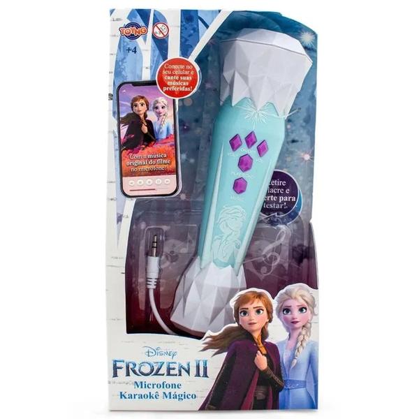 Microfone Karaokê Mágico Frozen 2 com Música - Toyng