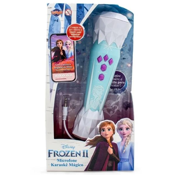 Microfone Karaokê Mágico Frozen 2 com Música - Toyng