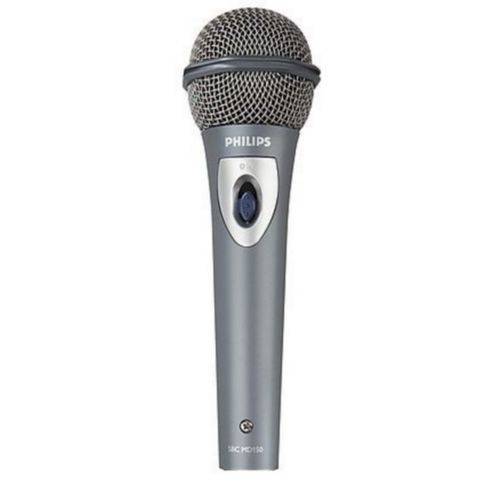 Microfone Karaokê Unidirecional Plug 3,5 Cabo 3 Metros - Philips Sbcmd150