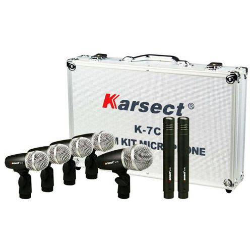 Microfone Karsect Kit K7c para Bateria 7 Peças