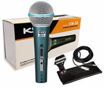 Microfone KSR KM58 Beta Tipo SM58 P4 Bag + Acessórios