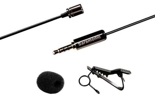 Microfone Lapela Saramonic Sr-lmx1 para Iphone e Smartphones