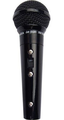 Microfone Leson Sm 58 P4 Preto Brilhante Cardióide Profissio