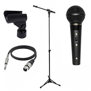 Microfone Leson Sm58 B Preto BLK + Pedestal Rmv Psu0090