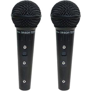 2 Microfone Leson Sm58 P4 Vocal Profissional BLK
