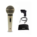Microfone Leson Sm58 P4 Vocal Profissional Champagne - Oferta Loja