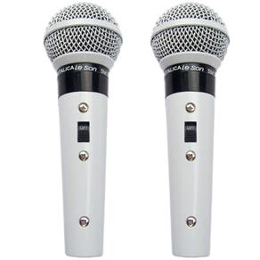 2 Microfone Leson Sm58 P4 Vocal Profissional WHT