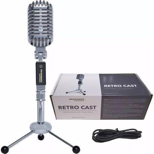 Microfone Marantz Podcast Profissional Retro Cast USB