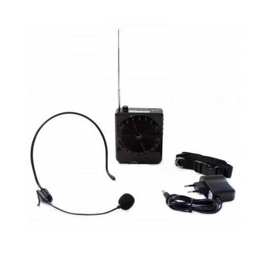MicroFONE Megafone Digital Palestras Amplificador de Voz Speaker Multifunções K150 com Rádio Fm