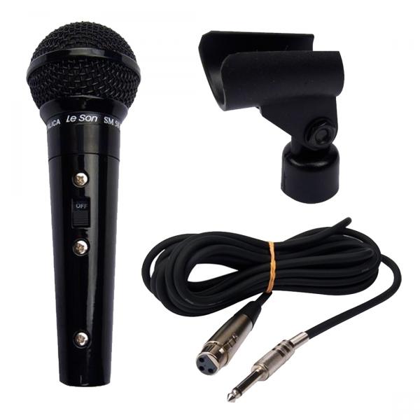 Microfone Metálico SM58 B Preto - Leson