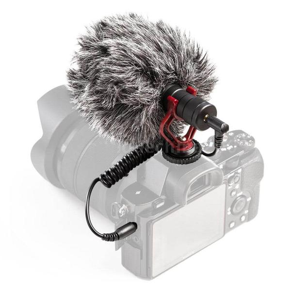 Microfone Mini Shotgun Greika para Smartphone, Câmeras, Notebook Gk-vm01