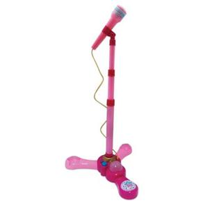 Microfone Musical Rosa com Pedestal Fênix Brinquedos