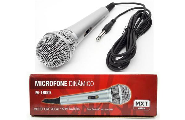 Microfone MXT Dinamico M-1800S Prata